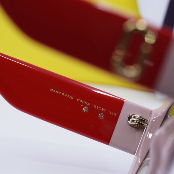 Marc Jacobs MARC 647/S 0C48 HA Square Sunglasses - Pink Red\Brown Gradient - Picture 7 of 10